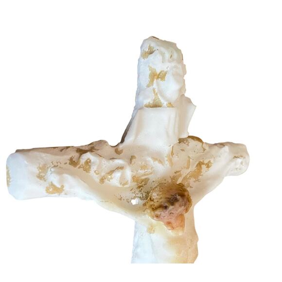 Unique Plaster Mold Crucifix Jesus on the Cross 13.5 x 7.5" - Picture 7 of 11